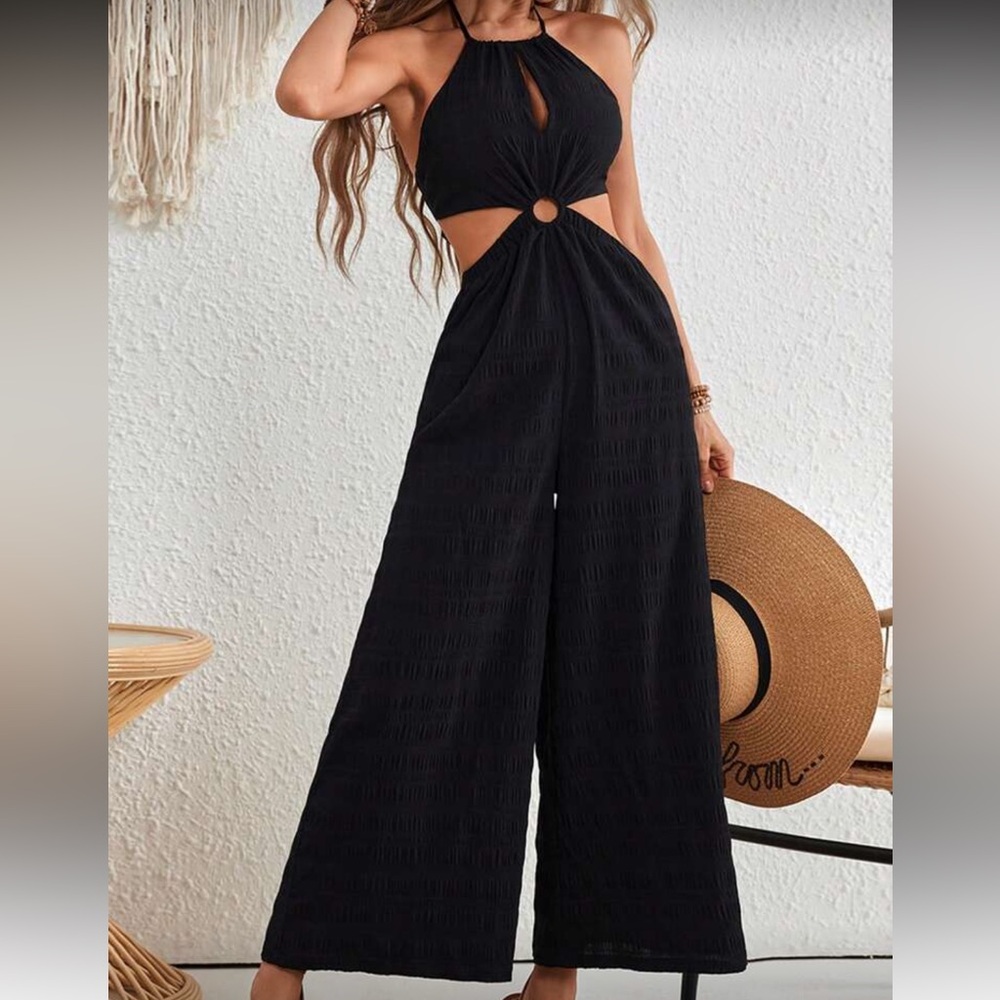 Elegant Black Wide-Leg Jumpsuit